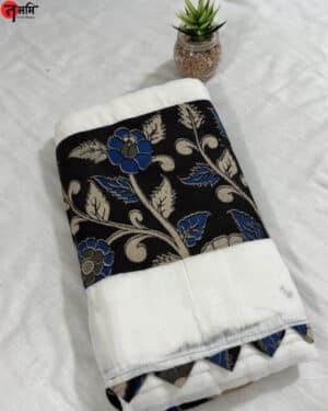 Cotton Saree with Kalamkari Border