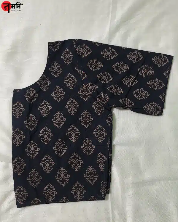 Handblock print cotton blouse