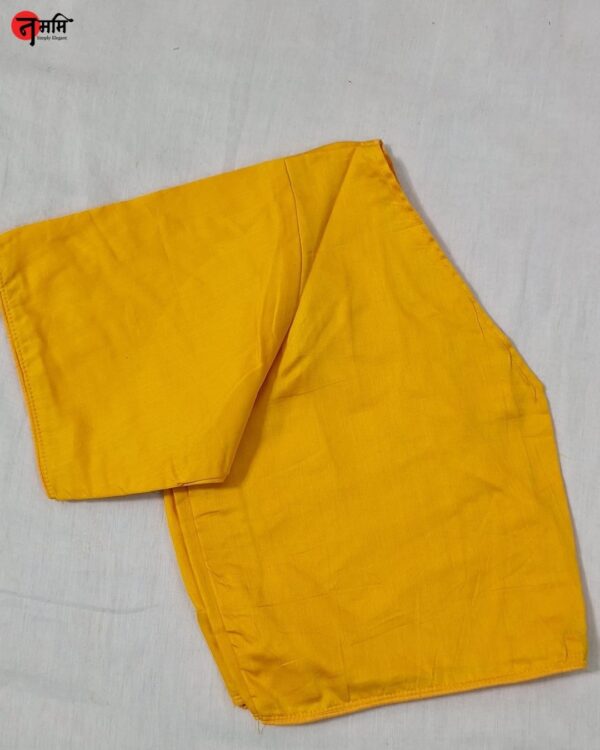 Yellow Solid Malai Cotton Blouse
