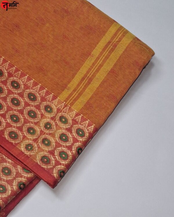 Red Handloom Cotton Saree - Image 3