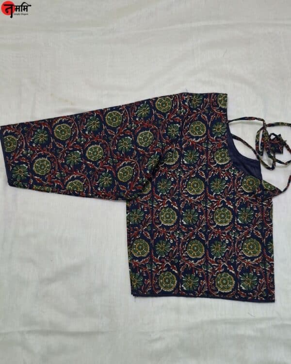 Blue Ajrakh Cotton Blouse