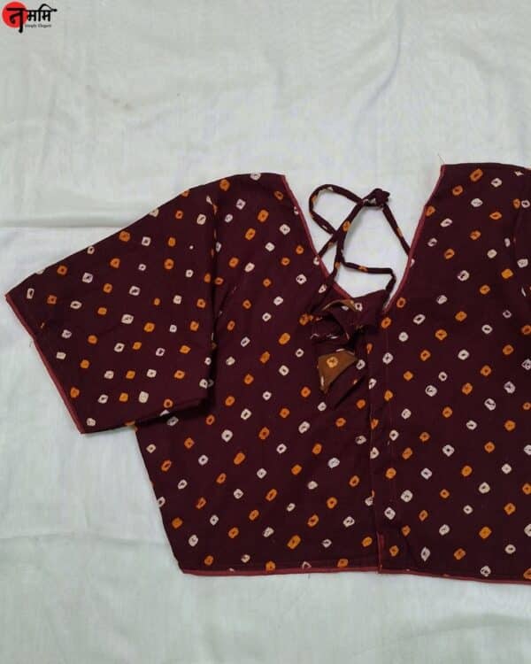 Masaba Cut Bandhani Cotton Blouse