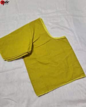 Pure Khadi cotton readymade blouse , Front Open , Princess Cut , Customizable , Elbow Sleeves , With linning , Any Type Of Coustomization Available .