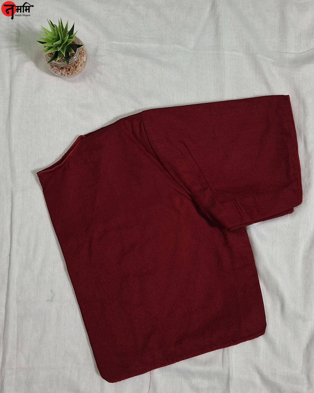 Maroon Khadi Cotton Blouse