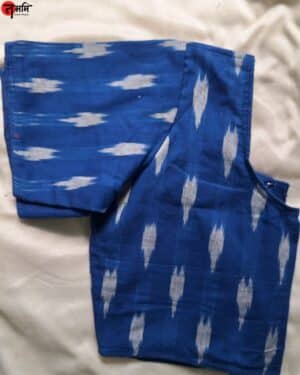Blue Ikkat Cotton Blouse