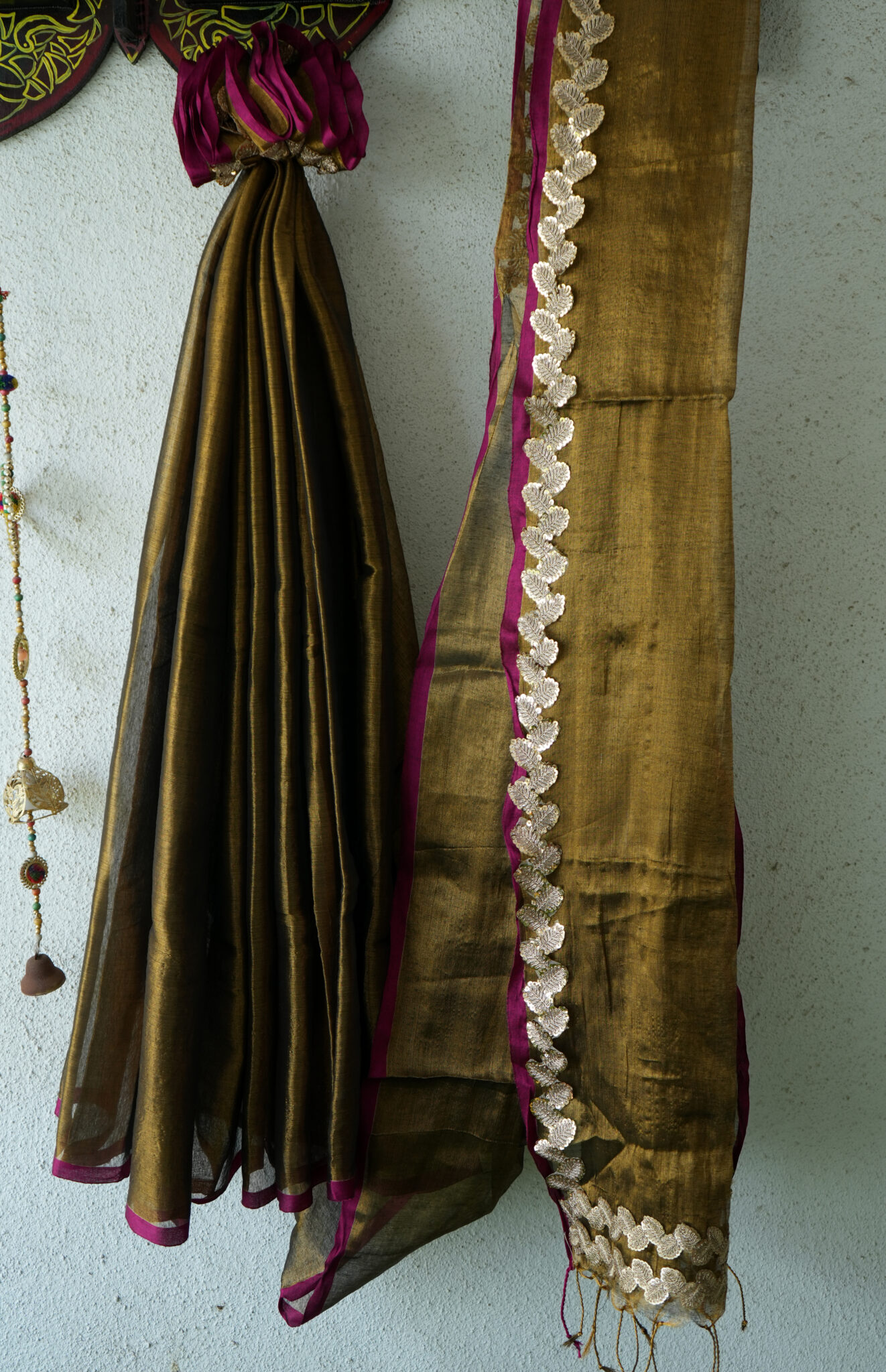 Designer khadi tissue saree