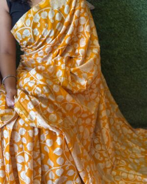 Kalamkari katan silk saree