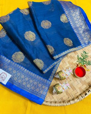 Banarsi butti work cotton silk saree